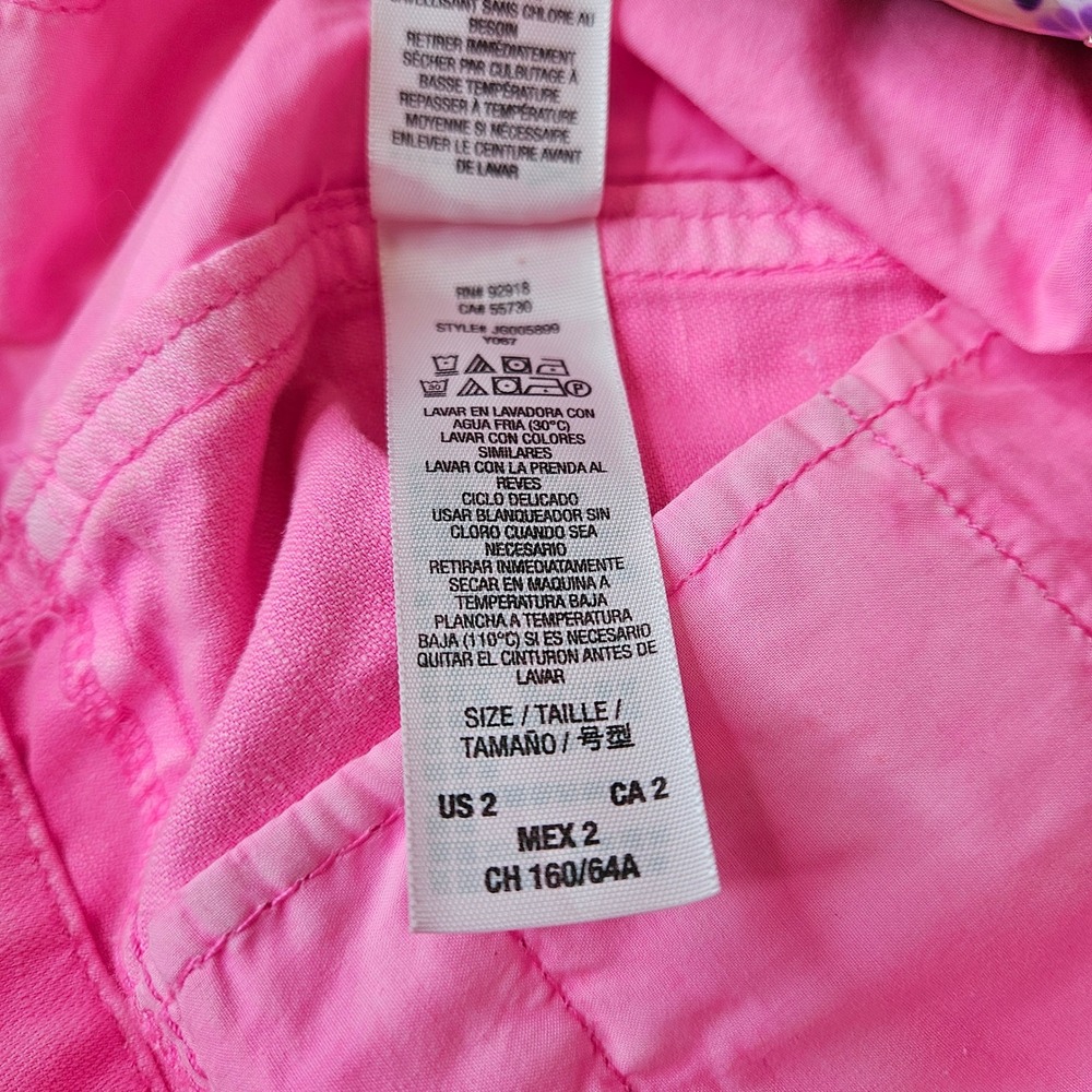 Women's‎ NWT's Y2K Juicy Couture Ultra Light Fuchsia Boyfriend Shorts Size 2 - Picture 7 of 7